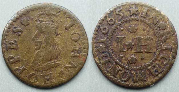 Richmond, John Hoppes 1665 farthing